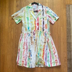Colorful Striped Rosie Assoulin Dress size Small